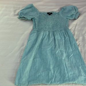 aqua girls puff sleeve dress